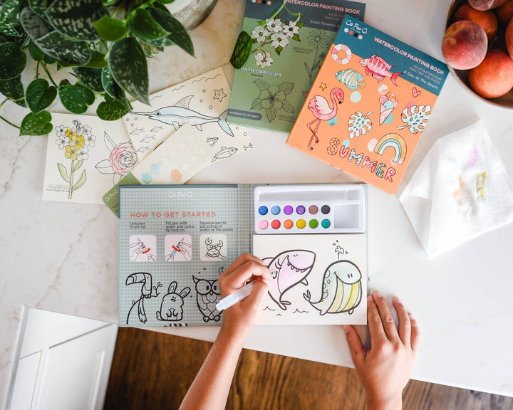Watercolor Book and Paint Set- A Day at the Beach