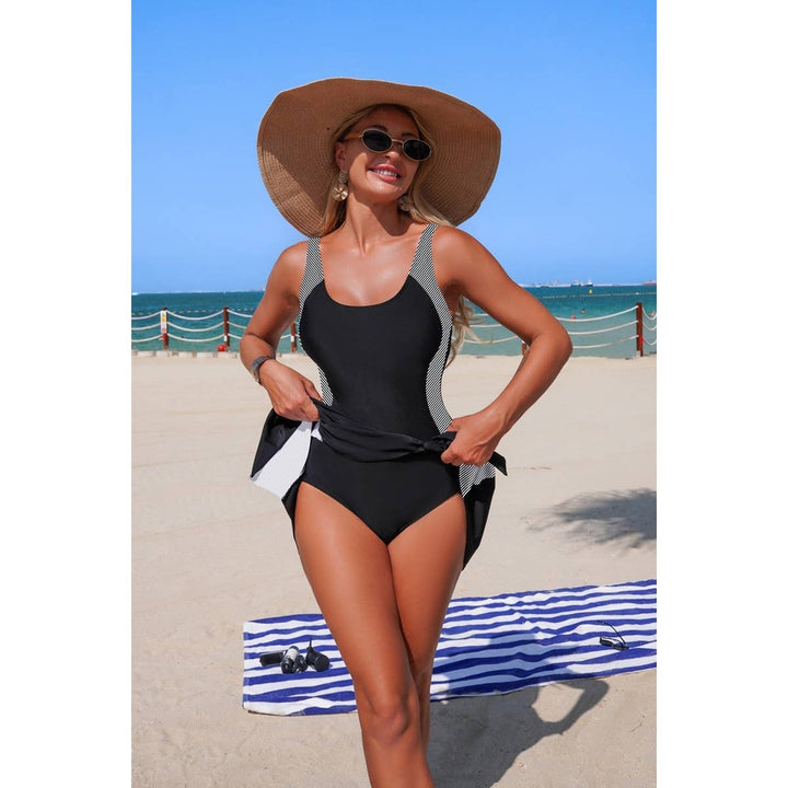 Patchwork Tie swimsuit