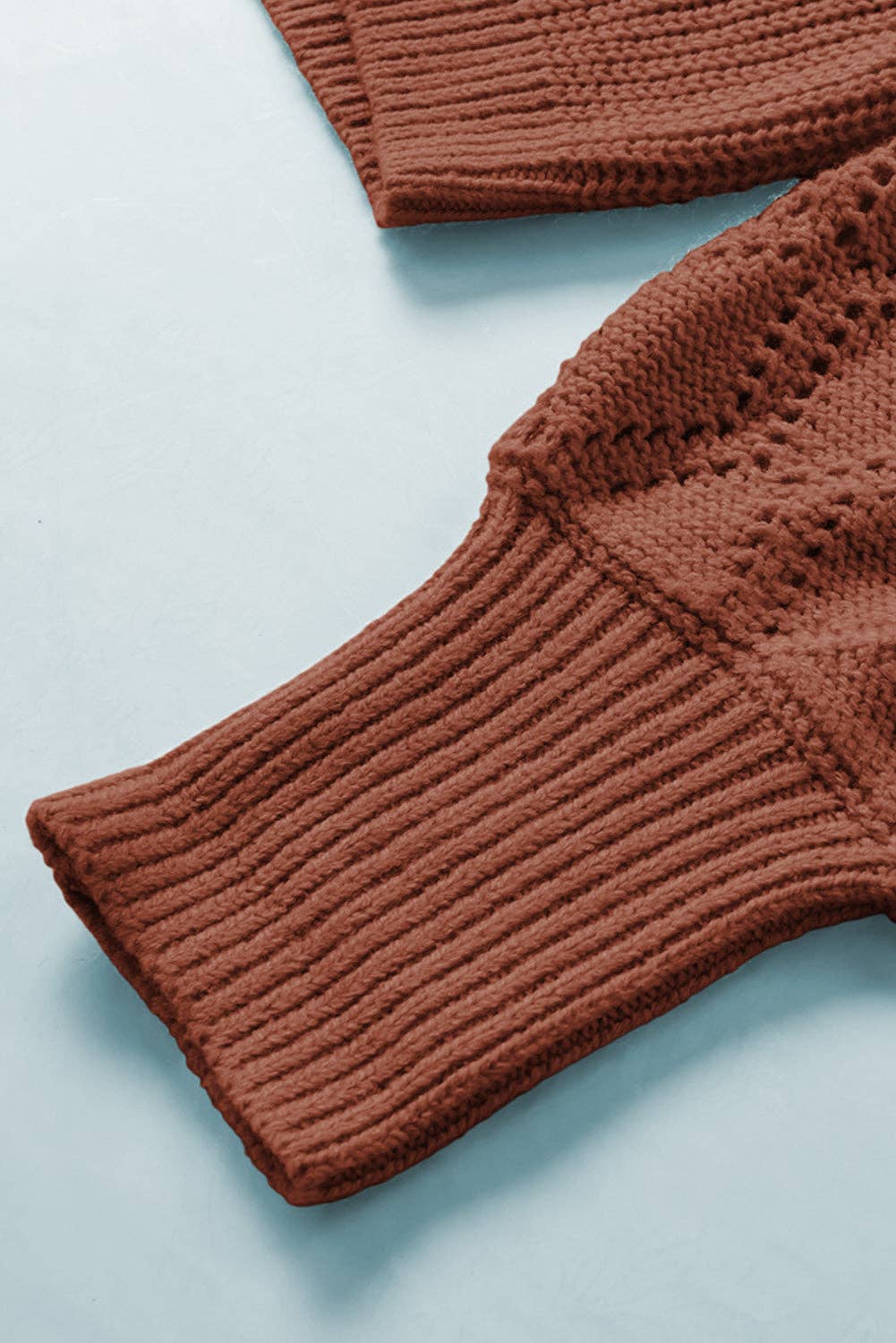 Bishop Sleeve V Neck Button Down Knit Cardigan