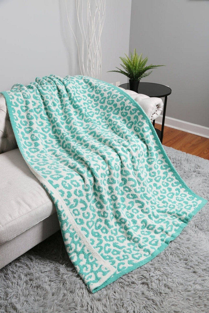 Lux Leopard Print Throw Blanket