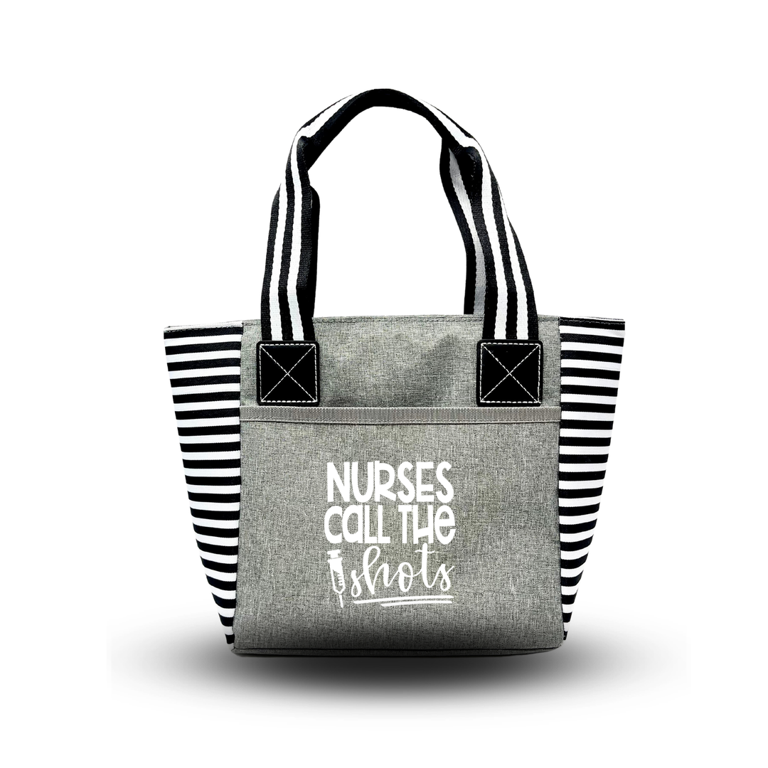 Trendy Insulated Zippered Lunch Tote with Accessory Pockets