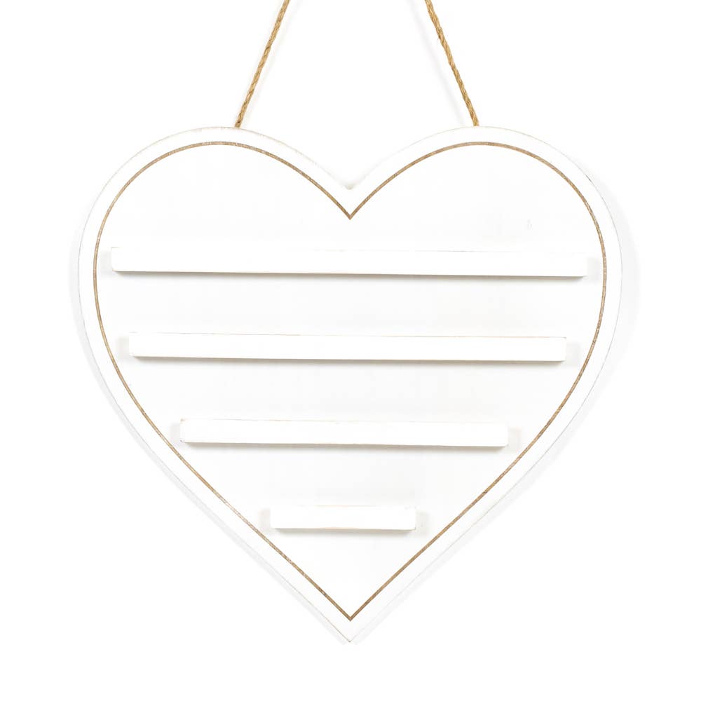 15829 - 18x17 hanging wood letterboard (HEART) wh  Valentine