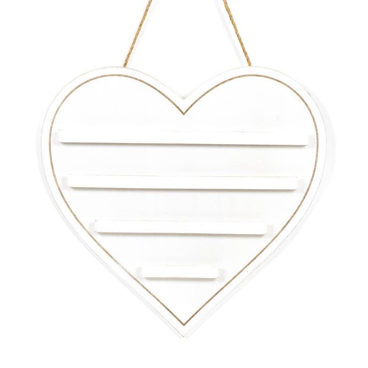 15829 - 18x17 hanging wood letterboard (HEART) wh  Valentine