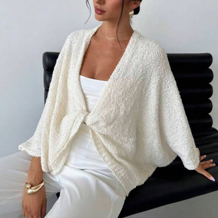 Crossover V-Neck Cardigan Sweater
