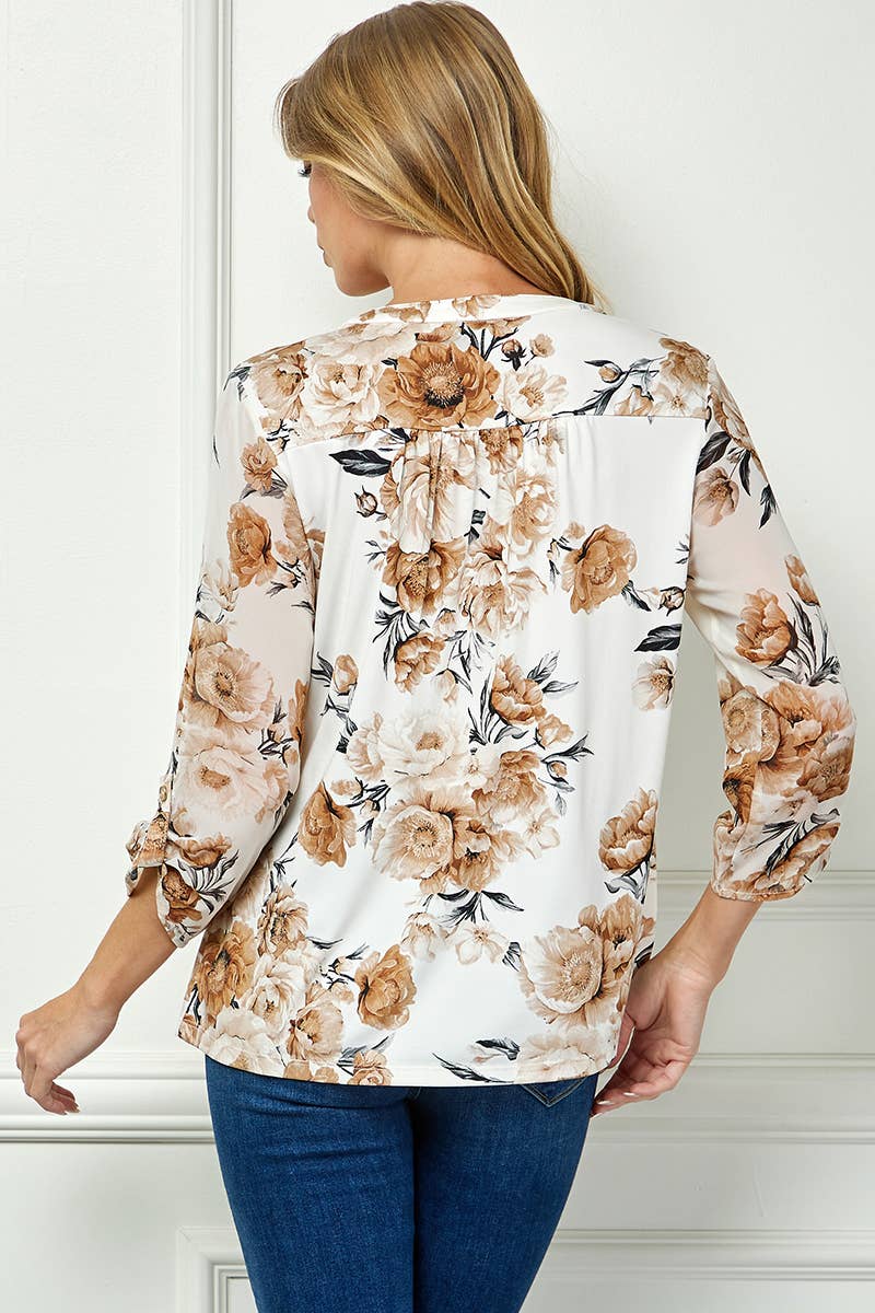 VERONA V NECK BLOUSE