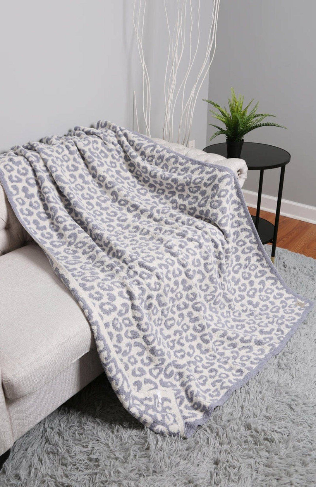 Lux Leopard Print Throw Blanket