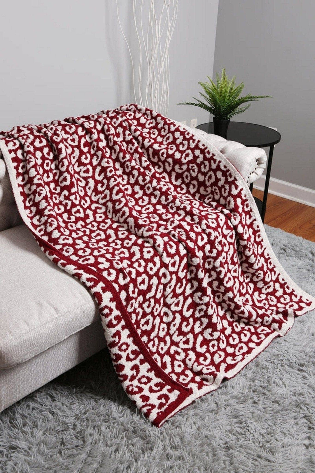 Lux Leopard Print Throw Blanket