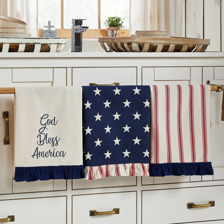 Hatteras Stars GBA Ruffled Tea Towel