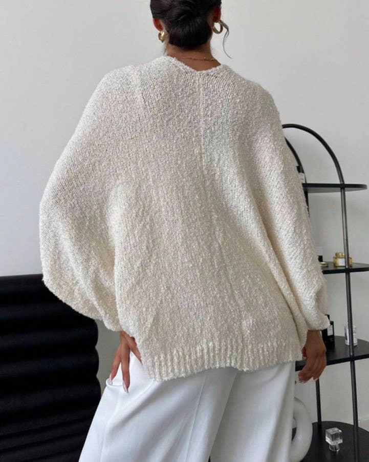 Crossover V-Neck Cardigan Sweater