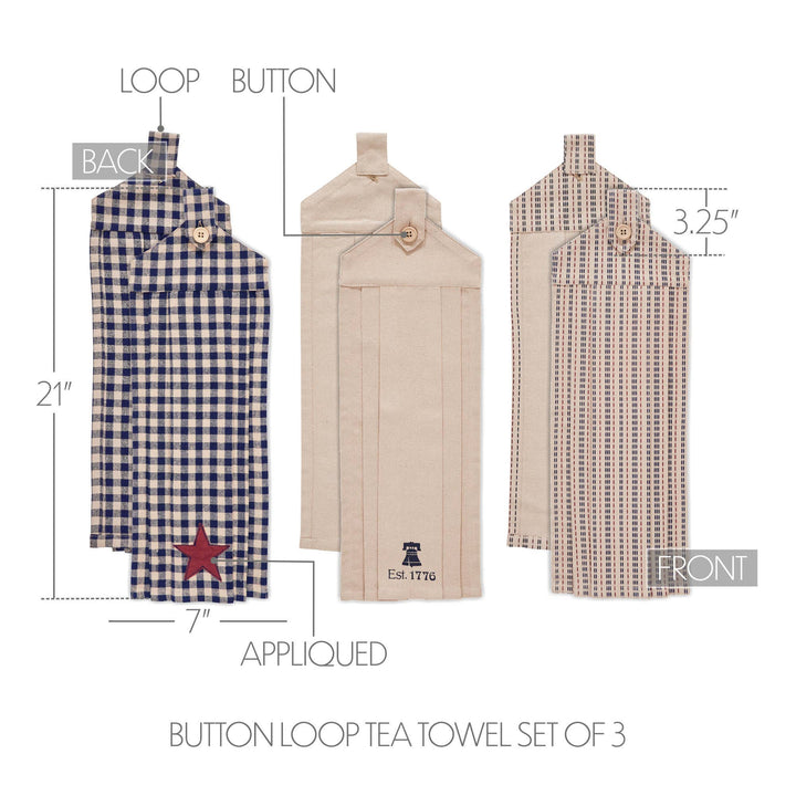 My Country Button Loop Tea Towel