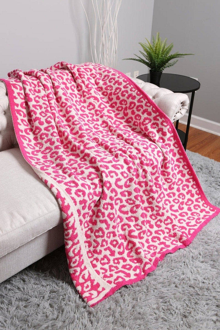 Lux Leopard Print Throw Blanket