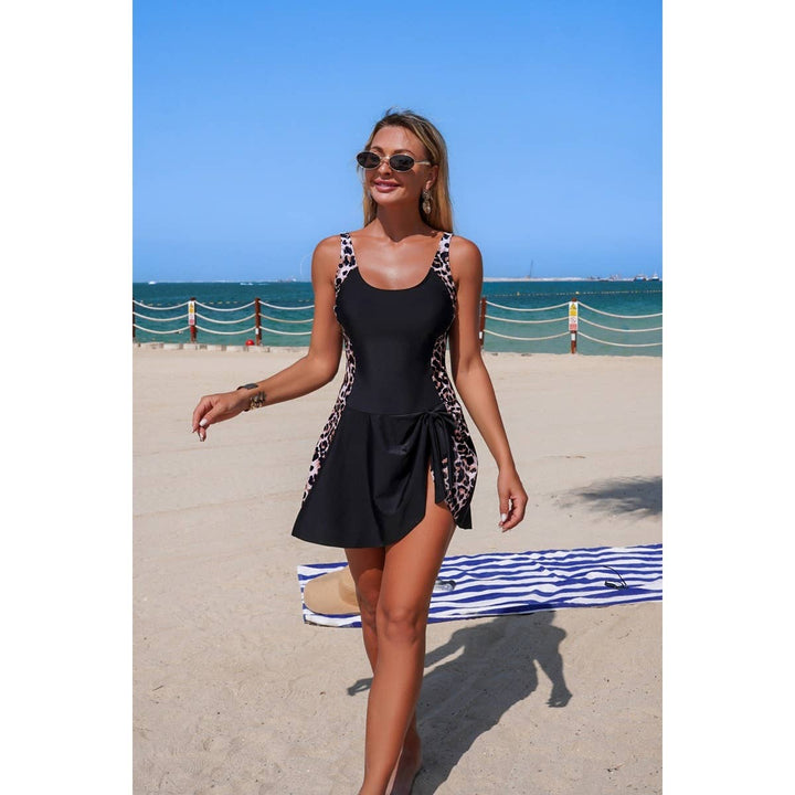 Patchwork Tie swimsuit
