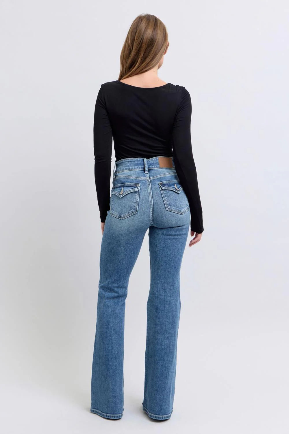 HW Double Button Tinted Flare Judy Blue 82630