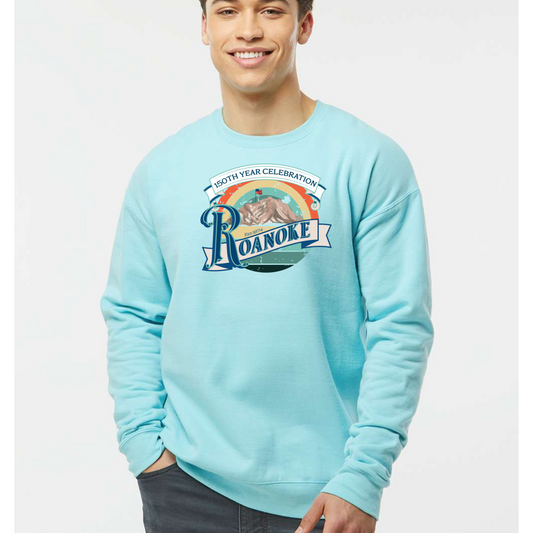 A ROANOKE ILLINOIS Color Circle Crew Neck Striped Sweatshirt