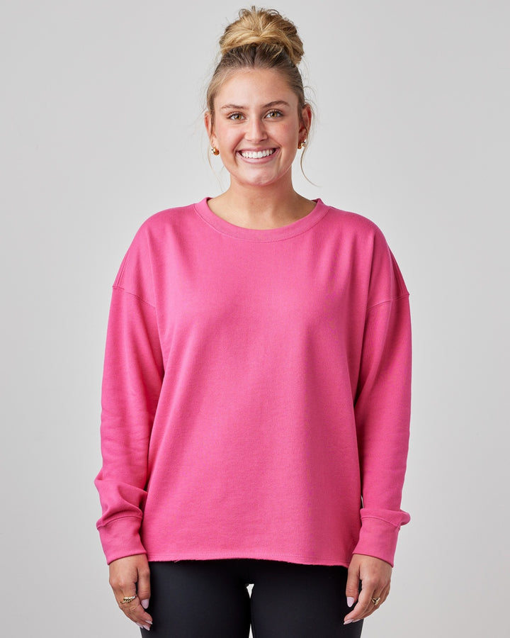 Drop Shoulder Beach Fleece Crew