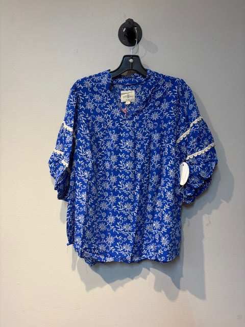 Bell-sleeve blouse