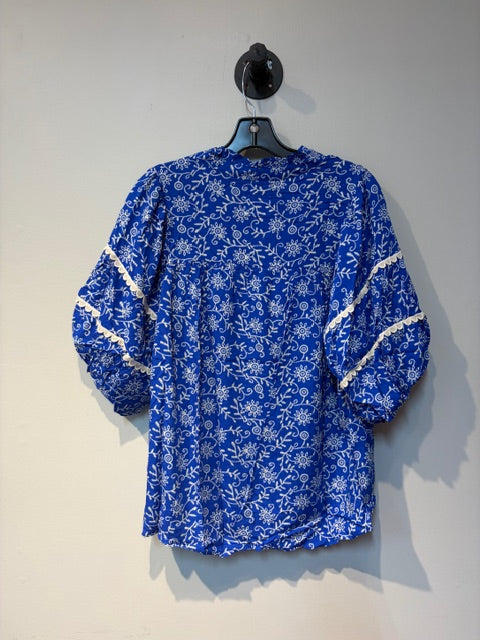 Bell-sleeve blouse