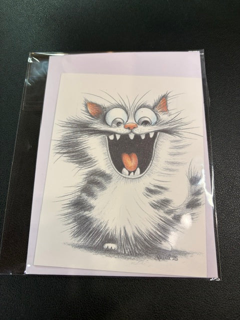Smiling Cat Birthday Card