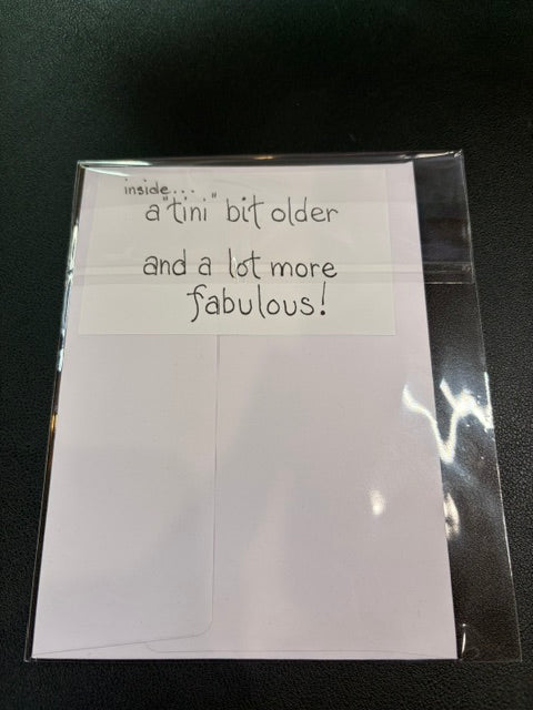 Martini Birthday Card