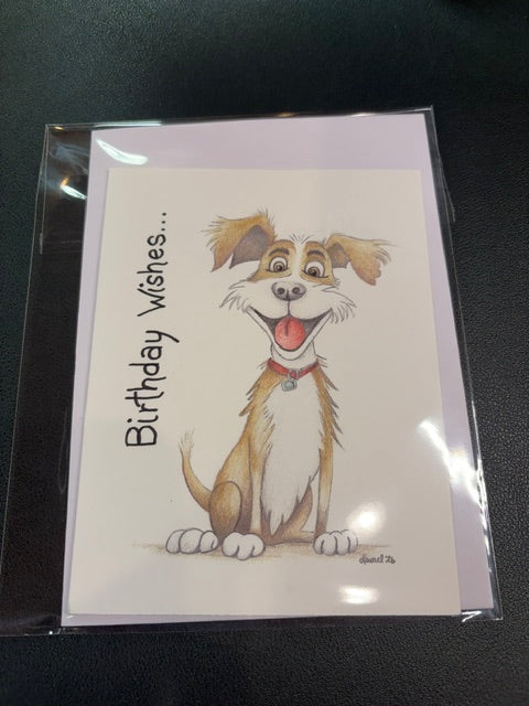 Smiling Dog Birthday Card