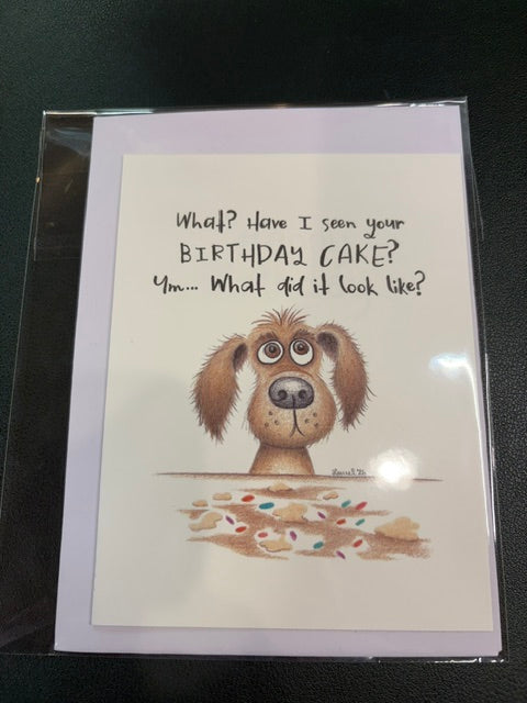 Dog Cake Birthday Card