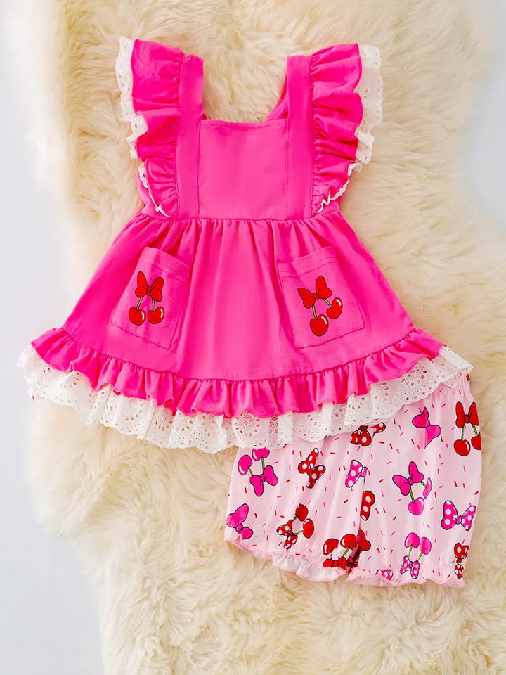 Cherry Tunic with Bubble Shorts