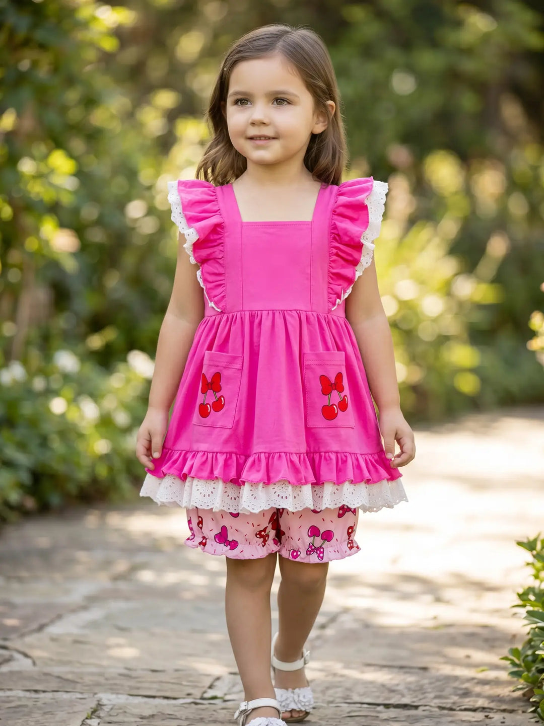 Cherry Tunic with Bubble Shorts