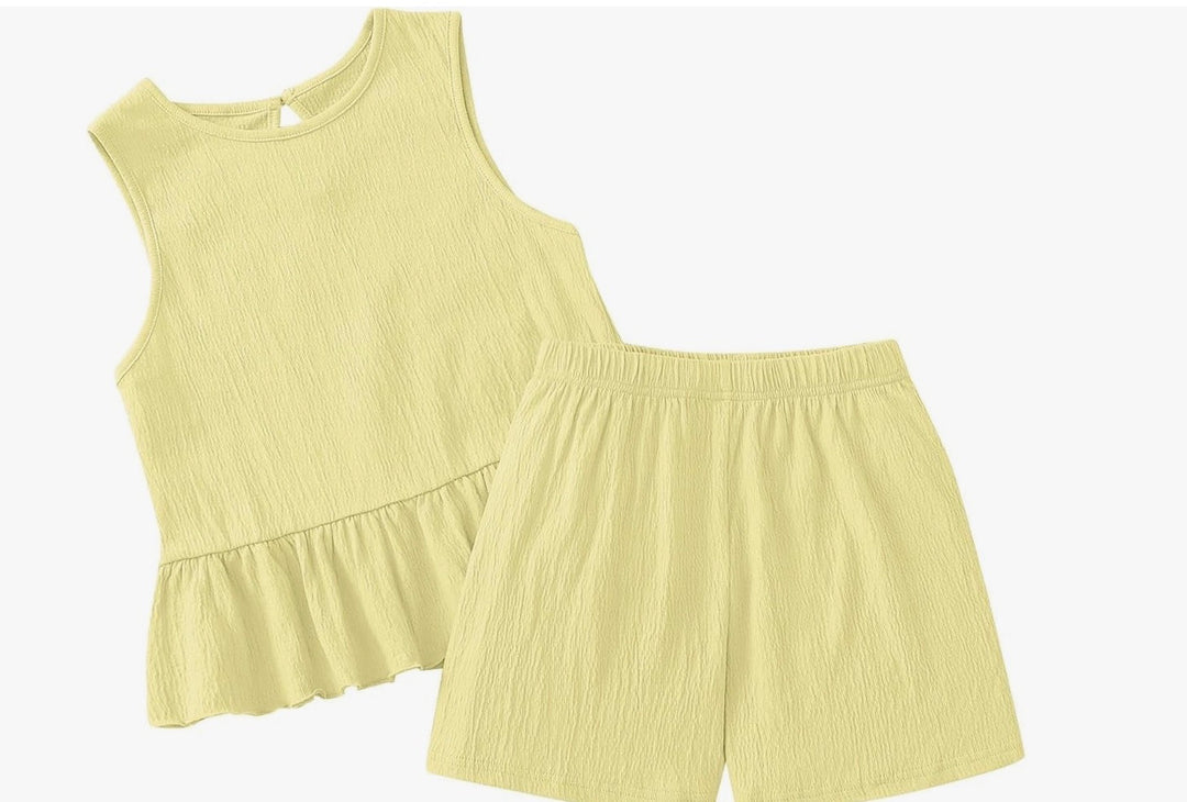 Sleeveless Tank Set Yellow