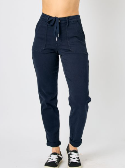 Judy Blue (88813) High Waist Garment Dyed Cuffed Jogger