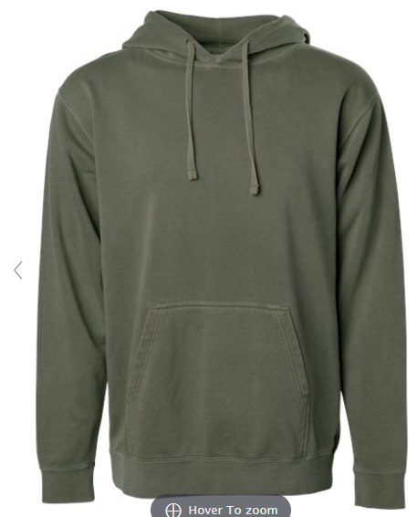 Unisex Midweight Pigment-Dyed Hooded Sweatshirt - PRM4500