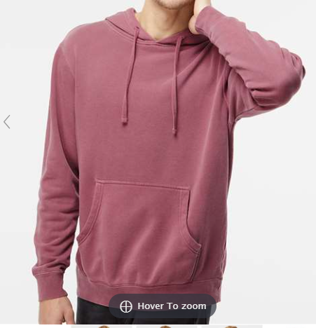 Unisex Midweight Pigment-Dyed Hooded Sweatshirt - PRM4500