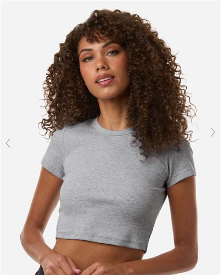 Women's Baby Rib Cropped Tee - BR210