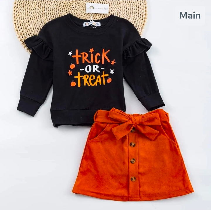 Halloween Skirt and Shirt
