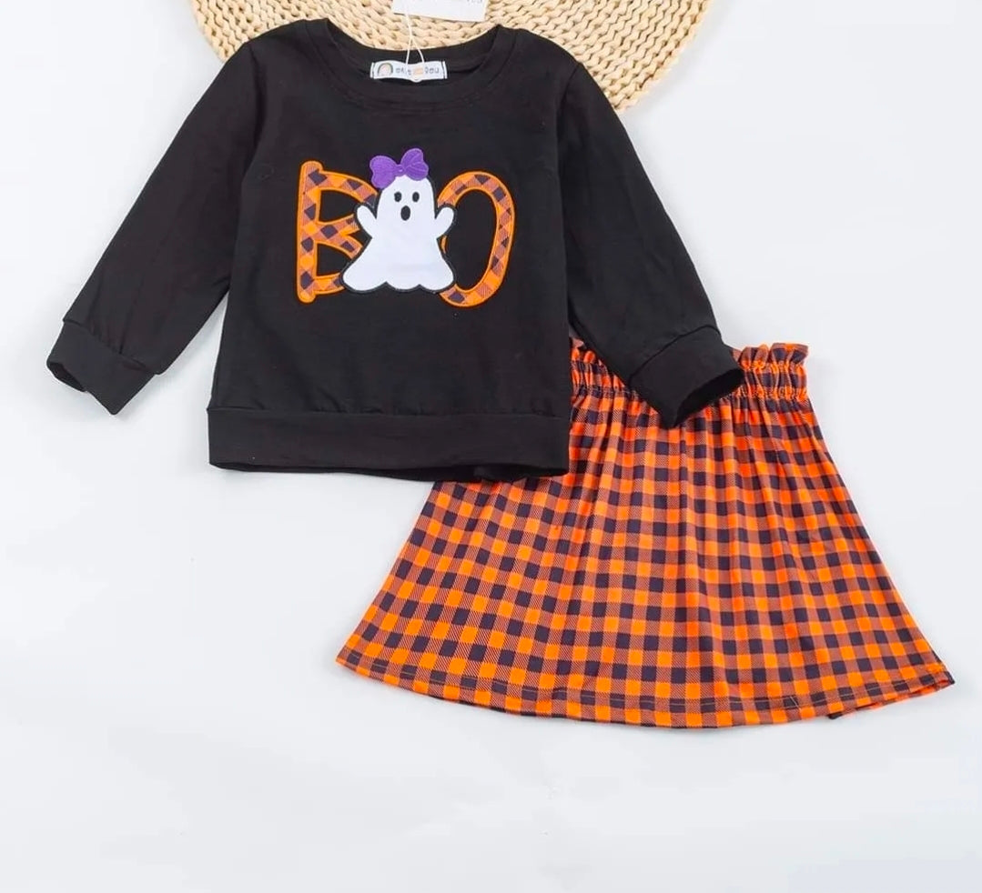 Halloween Skirt and Shirt