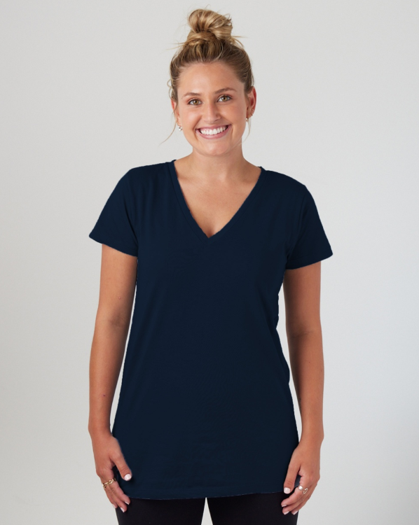 Enza® Relaxed V-Neck Tee