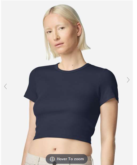 Women's Baby Rib Cropped Tee - BR210