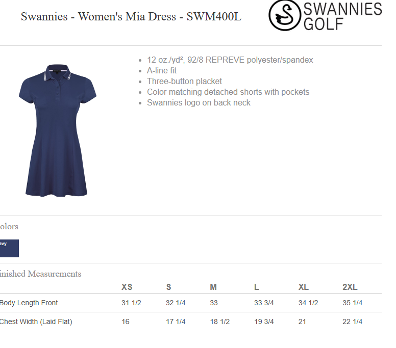 Swannies Women's Mia Dress