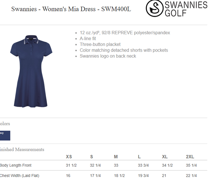 Swannies Women's Mia Dress