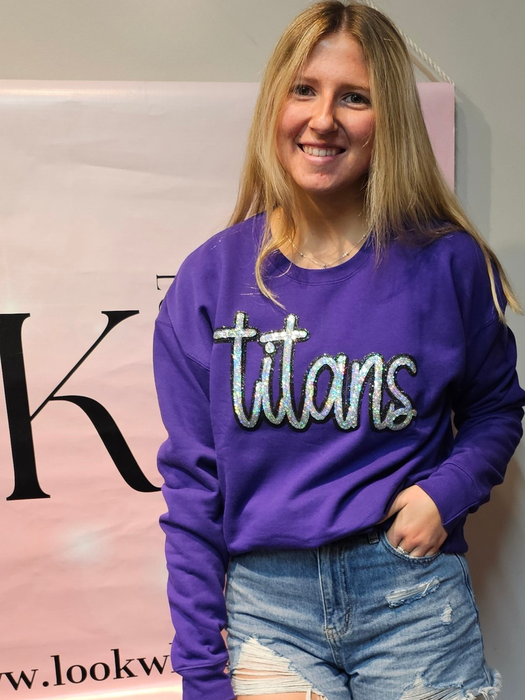 Titans Glitter Crewneck