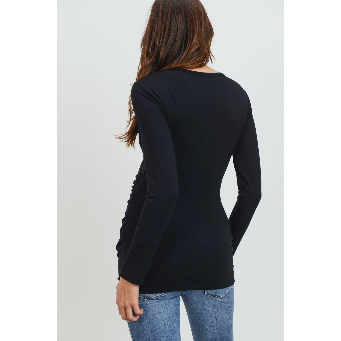 Long Sleeve Maternity Crewneck Knit Top