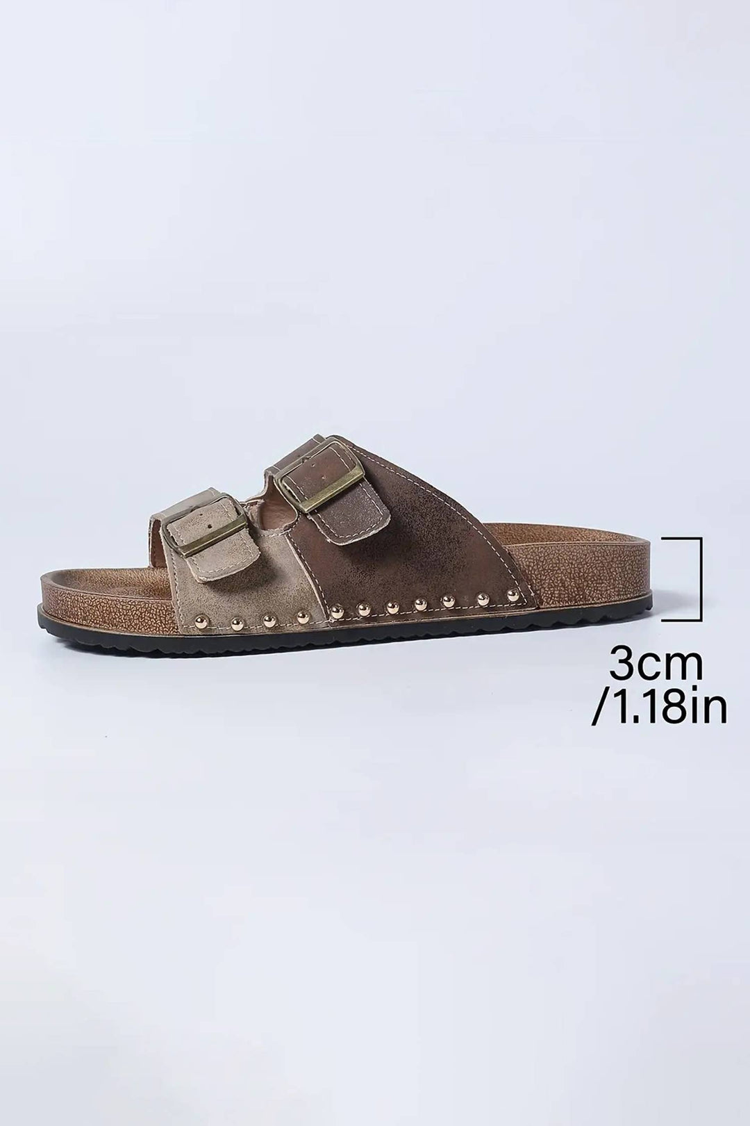 Suede Rivet Sandals