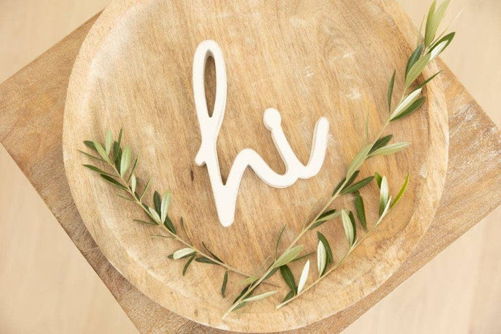HI wood cutout