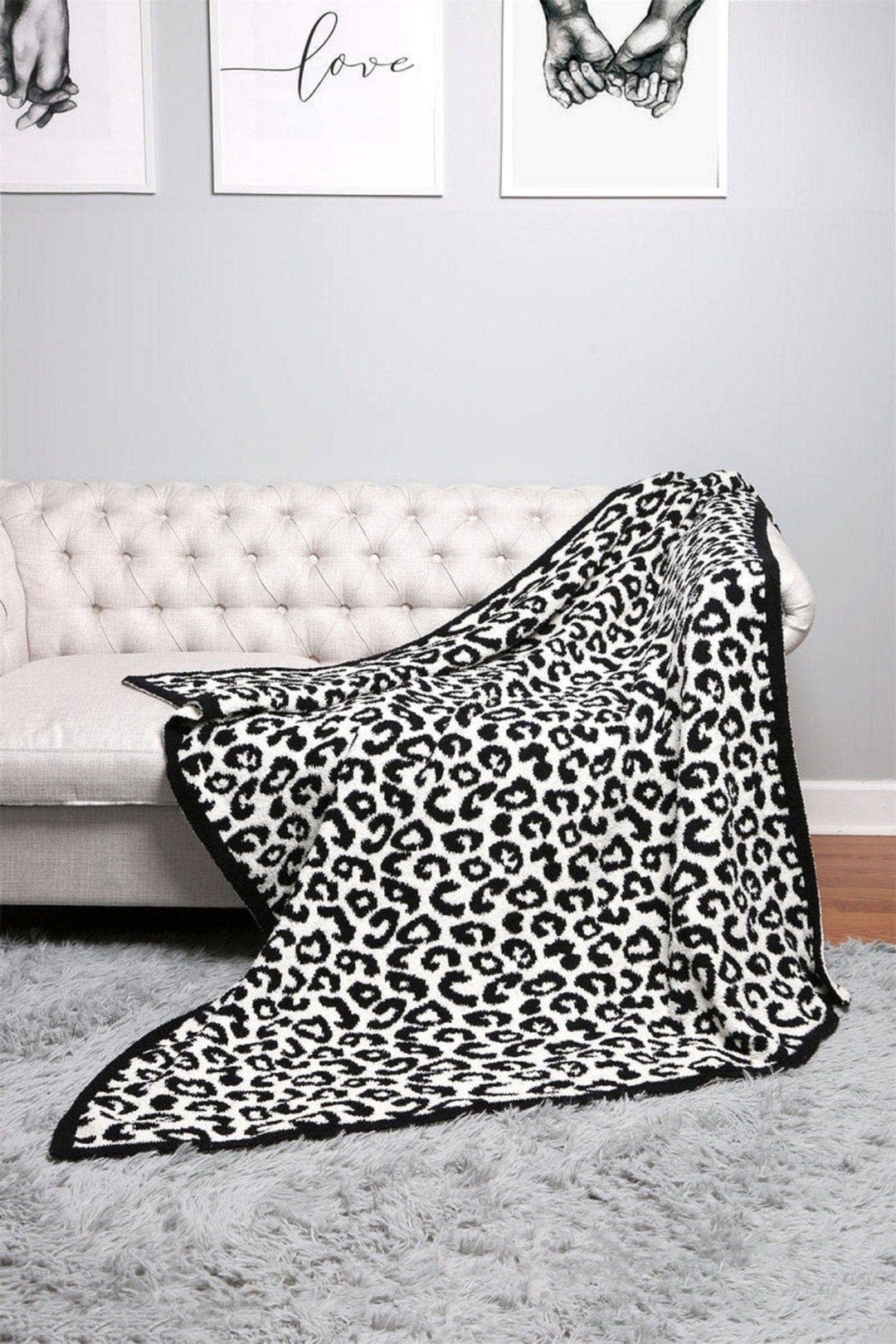 Lux Leopard Print Throw Blanket