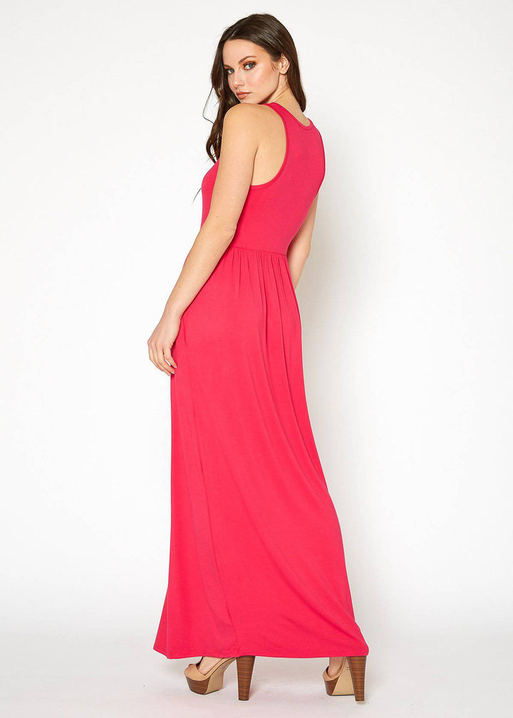 Bellatrix Women's Sleeveless Pleated Maxi Dress