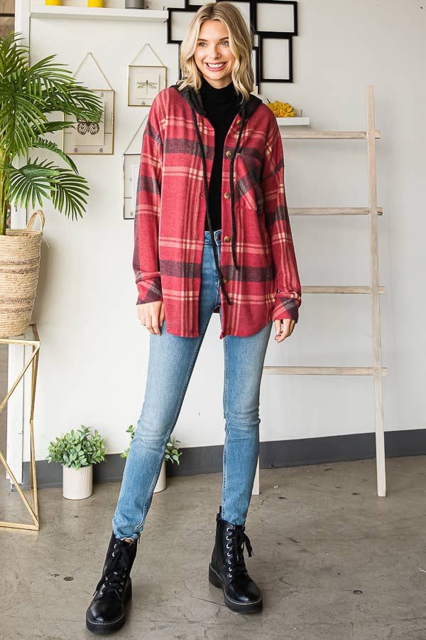 Plaid Hooded Flannel