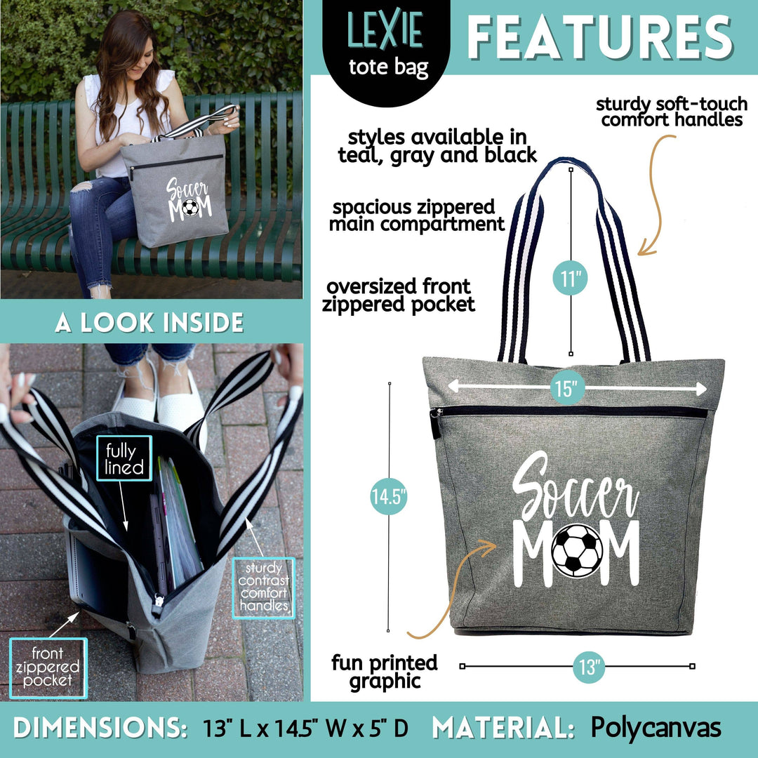 Tote Bags for Basketball, Baseball, Football and Soccer Moms