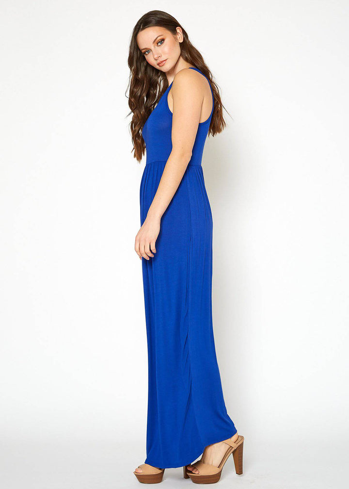 Bellatrix Women's Sleeveless Pleated Maxi Dress