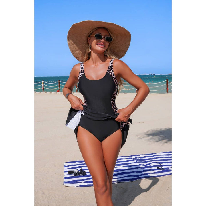Patchwork Tie swimsuit