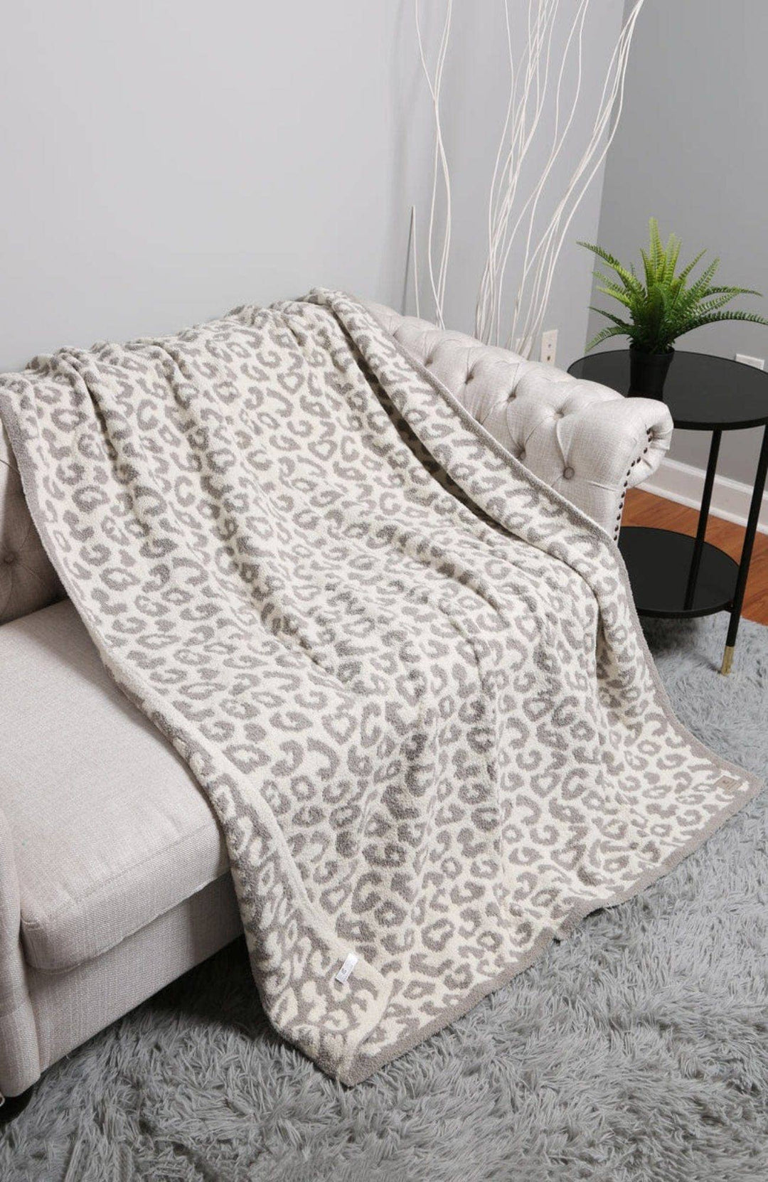 Lux Leopard Print Throw Blanket