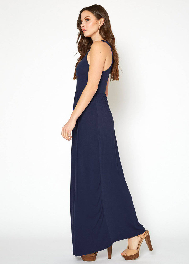 Bellatrix Women's Sleeveless Pleated Maxi Dress